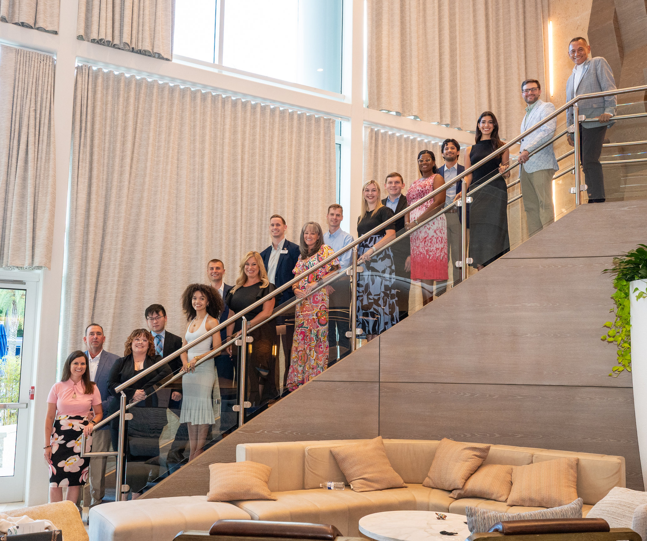 FEDC Emerge Class 1 participants on staircase